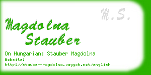 magdolna stauber business card